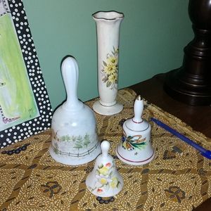 Set of old ceramic bells